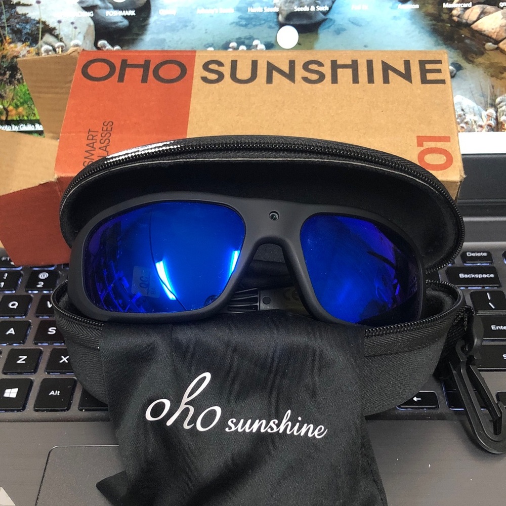 OHO SUNSHINE. Blue Mirrored Lenses Sunglasses